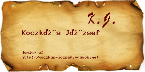 Koczkás József névjegykártya
