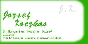 jozsef koczkas business card